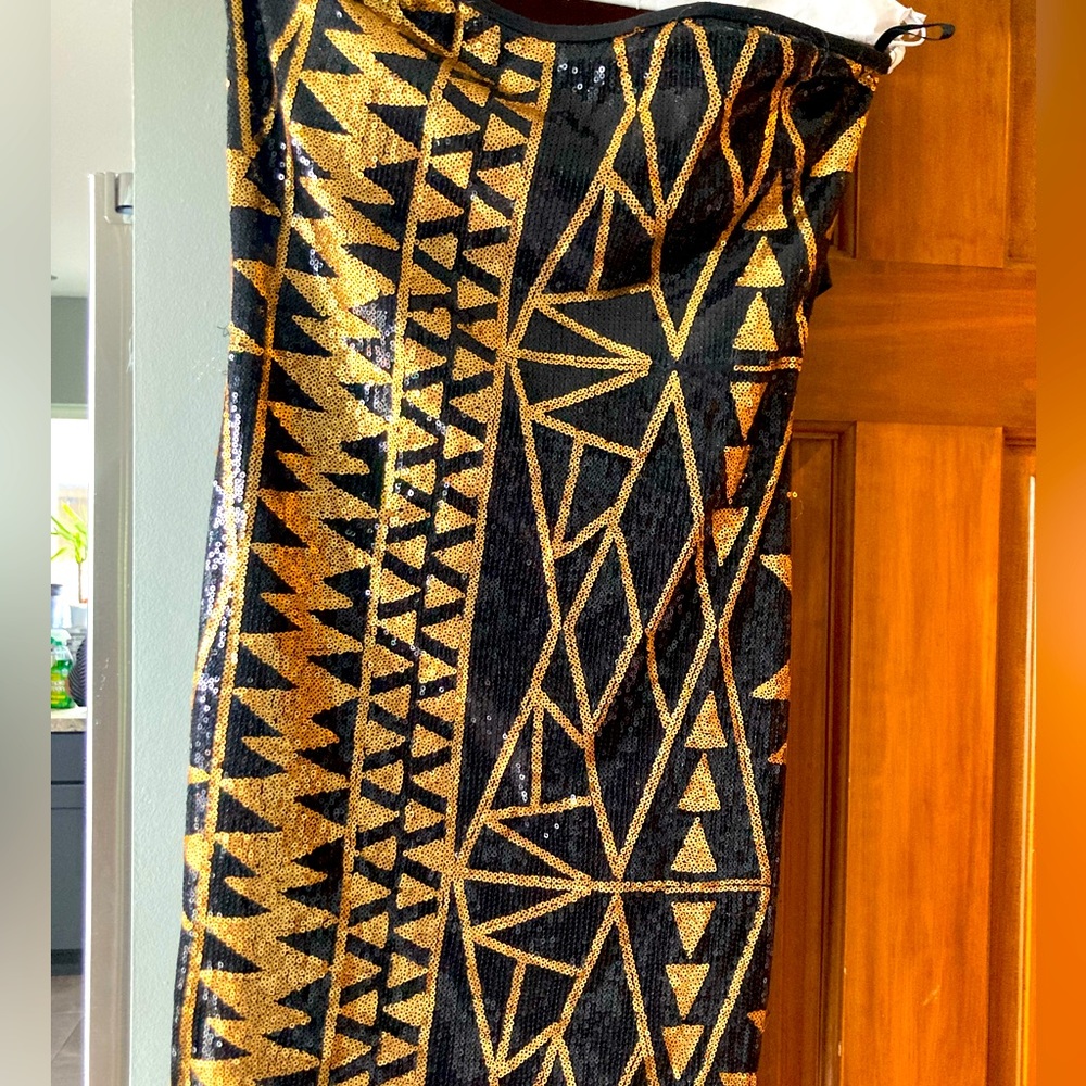 Windsor Dress black and bronze